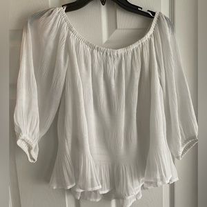 White flowy off the shoulder blouse, size small from Express. Brand new!